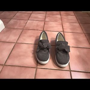 Shoe Dazzle Gray Slip On Sneakers.